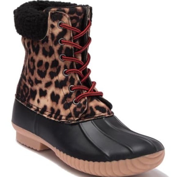 Report Shoes - Report Ulrich Faux Shearling Trim Duck Boots NWOB